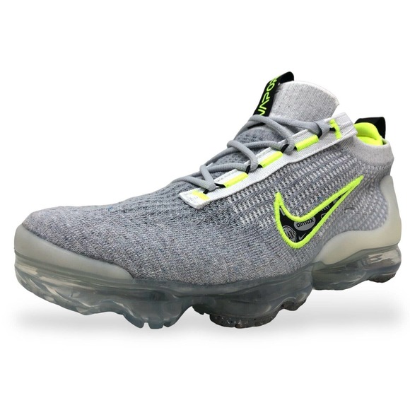 Nike Air Vapormax 2021 FK \'Logo Pack\' Mens Running Shoes Grey/Volt DH4085 001 main image 8
